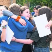 Students at the The Cherwell School, North Oxford, celebrate their results last week