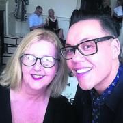 Fashion consultant Gok Wan has clearly perfected the art of doing a selfie without getting glass glare