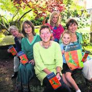 Festival director Liz Rothschild, centre, with contributors, clockwise from left, Marguerite Wallis, Pam Foley, Lauren Gale and Claire Turnham with daughter, Fern Chalmers, nine.