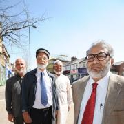 Senior members of the East Oxford Muslim community, from left, Mohammed Nawaz, chairman of Stanley Road Mosque Riaz Ahmed, Imam Monawar Hussain and Abdul Aziz