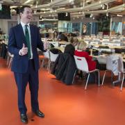 Chancellor George Osborne answers questions from an audience of entrepreneurs, start-up companies, and local businesses earlier this week