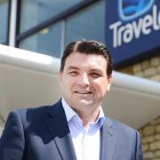Travelodge UK chief executive Peter Gowers on a visit to Pear Tree Travelodge