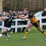 Andrew Hoggins (left) scored a try for Oxford