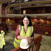 Louise Chantal pictured at the Oxford Playhouse where the refurbishment work is under way