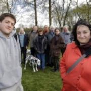 Jack Richens, left, who is trying to get a skatepark built in Cowley Marsh Park, and Charo Bajo, right, with other local residents who are opposed to the plan, are all fed up that the city council has again failed to make a decision