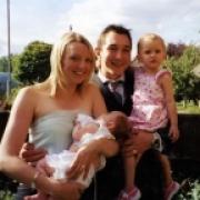 Joanna and Adam with daughters Kayleigh and Ashley