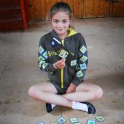Aeryn Rogers, 10, from Faringdon, successfully gained every badge in the Brownie badge book...