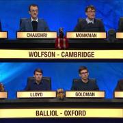 Wolfson, Cambridge vs Balliol, Oxford on University Challenge (Oxford Mail Archive)