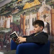 An Abingdon School pupil reading