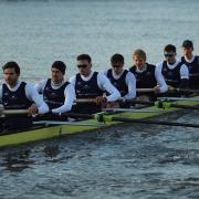 race in preparation for The Cancer Research UK Boat Race 2018, Oxford University Boat Club race Oxford Brookes University on February 24, in London, England