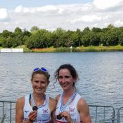 Former Headington School pupil Danielle Semple (right) and Susannah Duncan with their bronze medals from the World Under 23 Championships  Picture: Veronique Semple