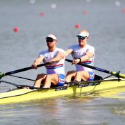 Abingdon's Matt Rossiter (left) and Ollie Cook at the start of their heat in the World Championships Picture: Naomi Baker