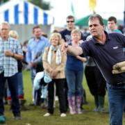 Stephen McAteer, a winner of the World Aunt Sally Championship at Charlbury Beer Festival, in action. Picture: Ric Mellis