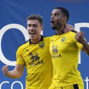 Curtis Nelson (right) celebrates his goal for Oxford United  Picture: David Fleming