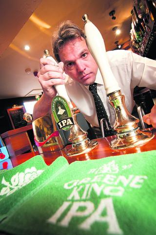 Adrian Combrink, licensee of The Wheatsheaf Inn in East Hendred, has handed in his notice to owner Greene King                   Picture: OX48889