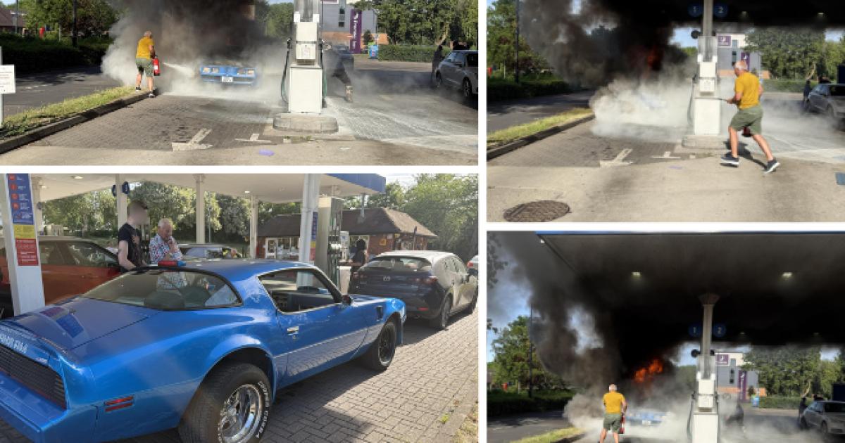 United States tourist battles fire at Oxfordshire Tesco petrol station