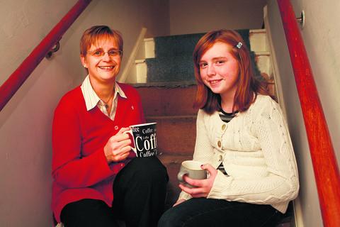 Thrive mentor Eileen Stevenson with Skye Fiddes, 12. Picture: OX54918 Antony Moore