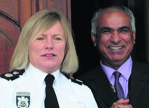 Khan Juna with Thames Valley Police Chief Constable Sara Thornton