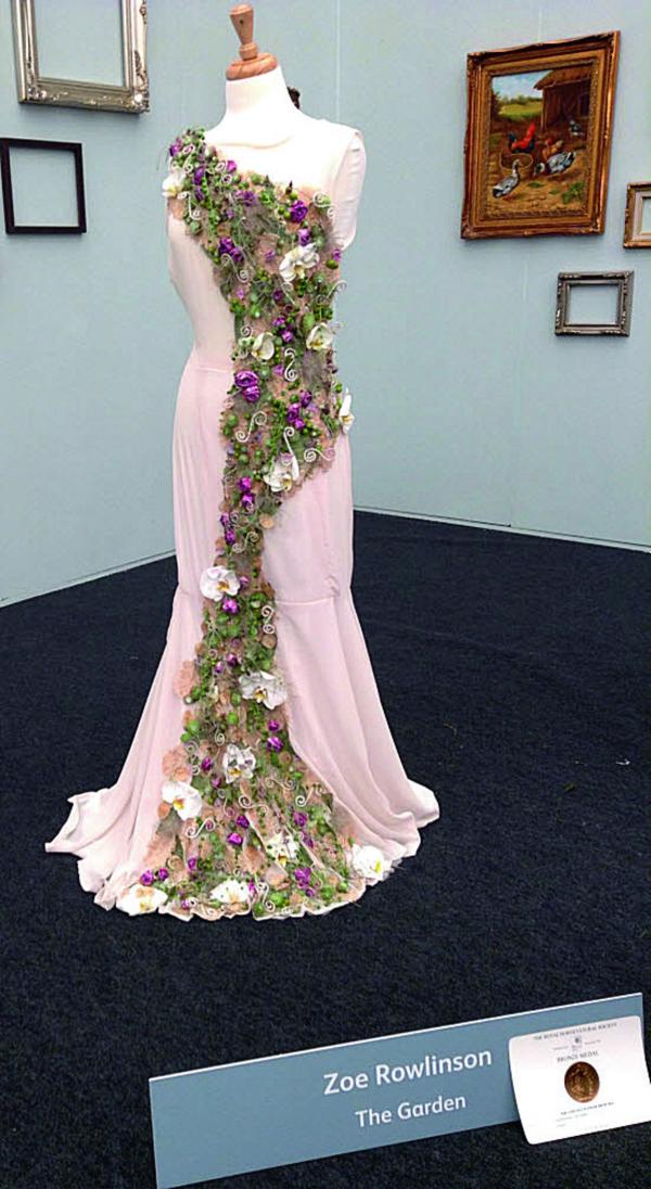 dress with real flowers