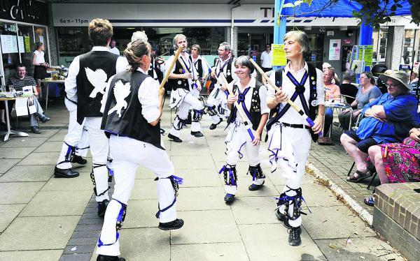 Morris dancers taking part at the West Way Festival