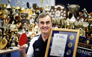 File photo of table tennis player Karl Bushell, who won the Warner Cup for the 27th time. Picture: Ed Nix