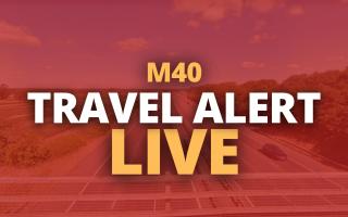 Delays on the M40 after a crash near Banbury.
