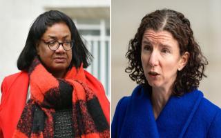 MP Diane Abbott on the left and MP Anneliese Dodds on the right