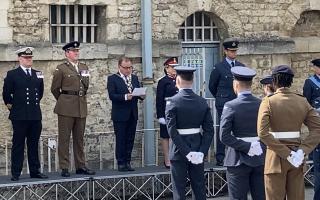 Flag raising event celebrates Oxfordshire’s armed forces community
