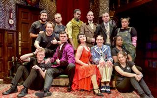 The hilarious 2023-24 Company of The Play That Goes Wrong at the Duchess Theatre. Picture: Robert Day