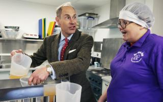 Prince Edward visited Oxford on Tuesday.