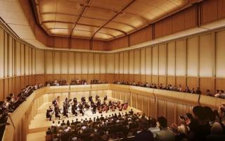 Architect concept of the concert hall