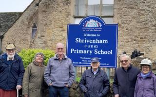 Local pensioners and grandparents of pupils.  Alec Chambers (centre), 98,  spent all his junior school days there
