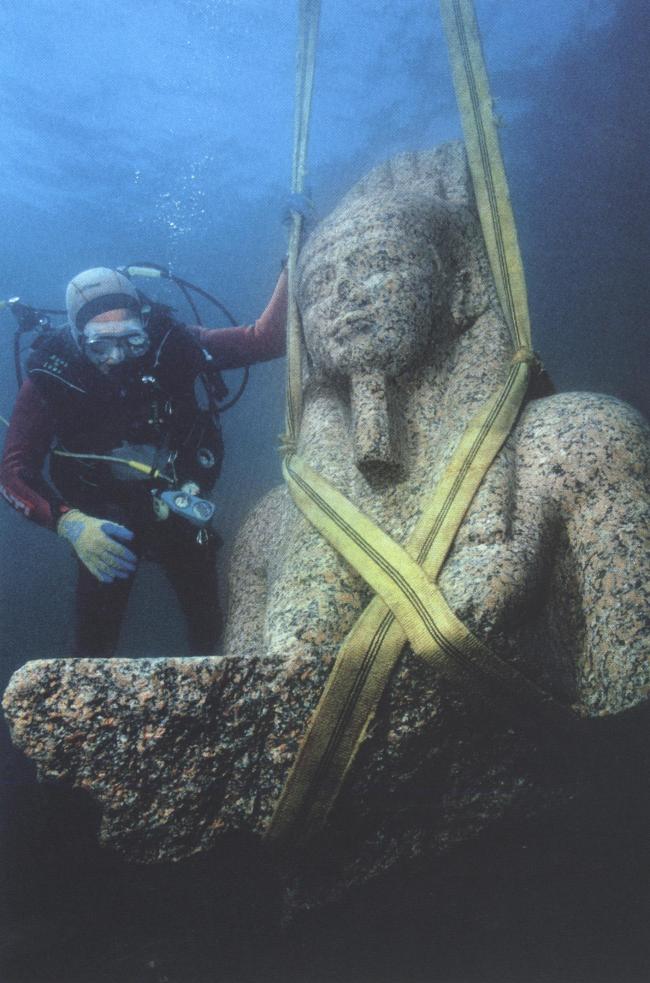 Treasures and sights from the sunken city of Heracleion off the coast of Egypt