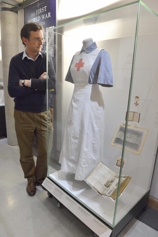 Stephen Barker, exhibition curator, takes a look at the uniform worn by Evelyn Phipps from Marsh Gibbon when she served in the First World War. The uniform is part of the artefacts linked to the Bicester Voluntary Aid Detachment (VAD) unit