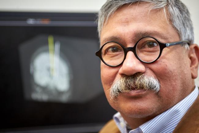 Neurosurgeon Tipu Aziz pictured in his office in the John Radcliffe Hospital