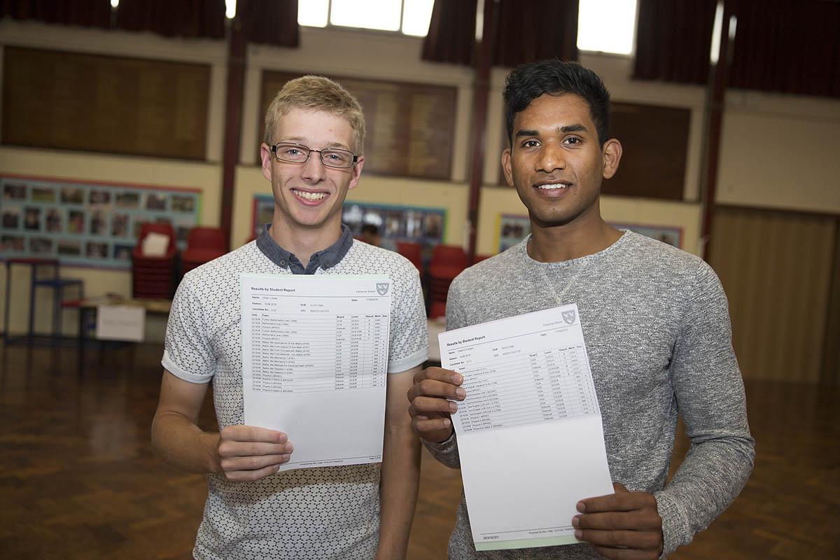 Pictures from around Oxfordshire of student receiving their A Level results, Fitzharris School, Abingdon