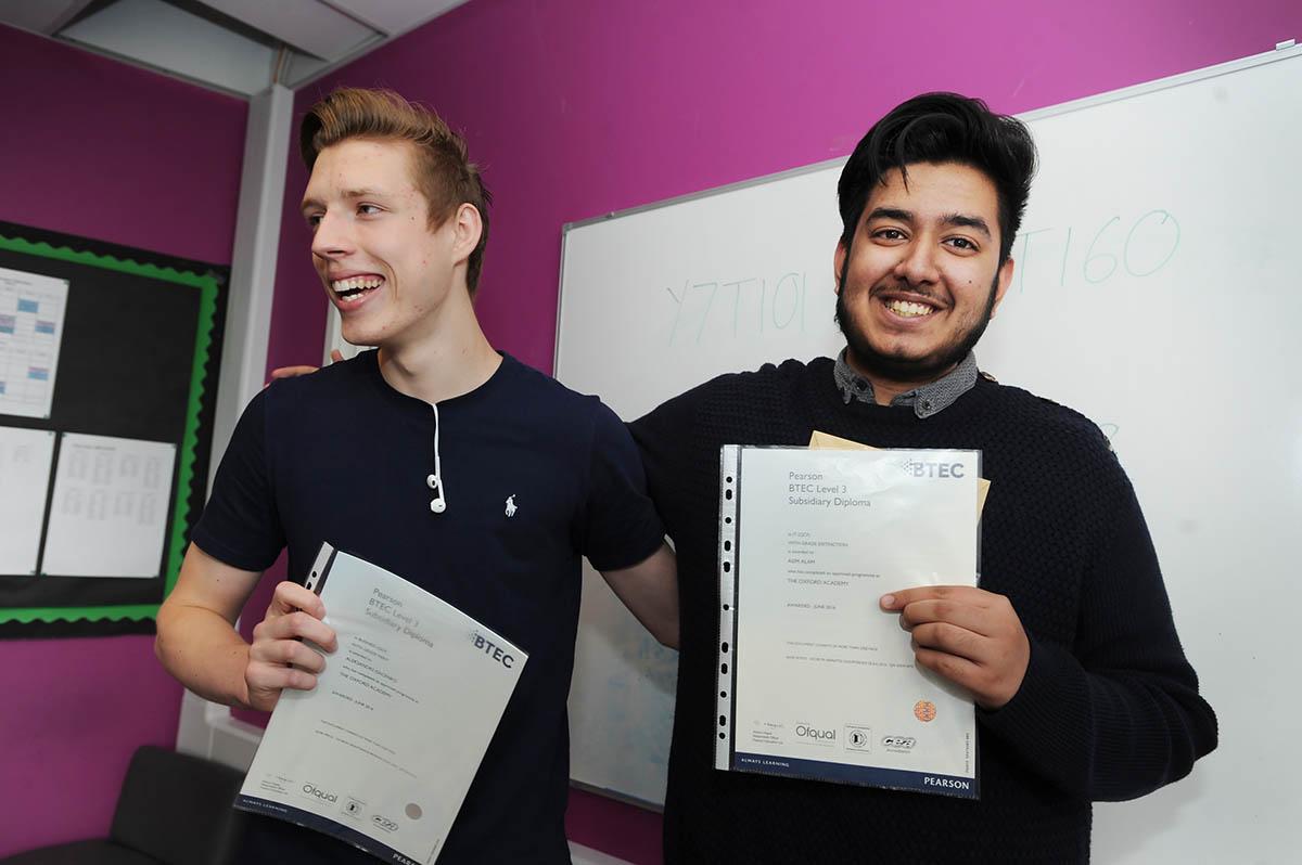 Pictures from around Oxfordshire of student receiving their A Level results, Oxford Academy A Levels