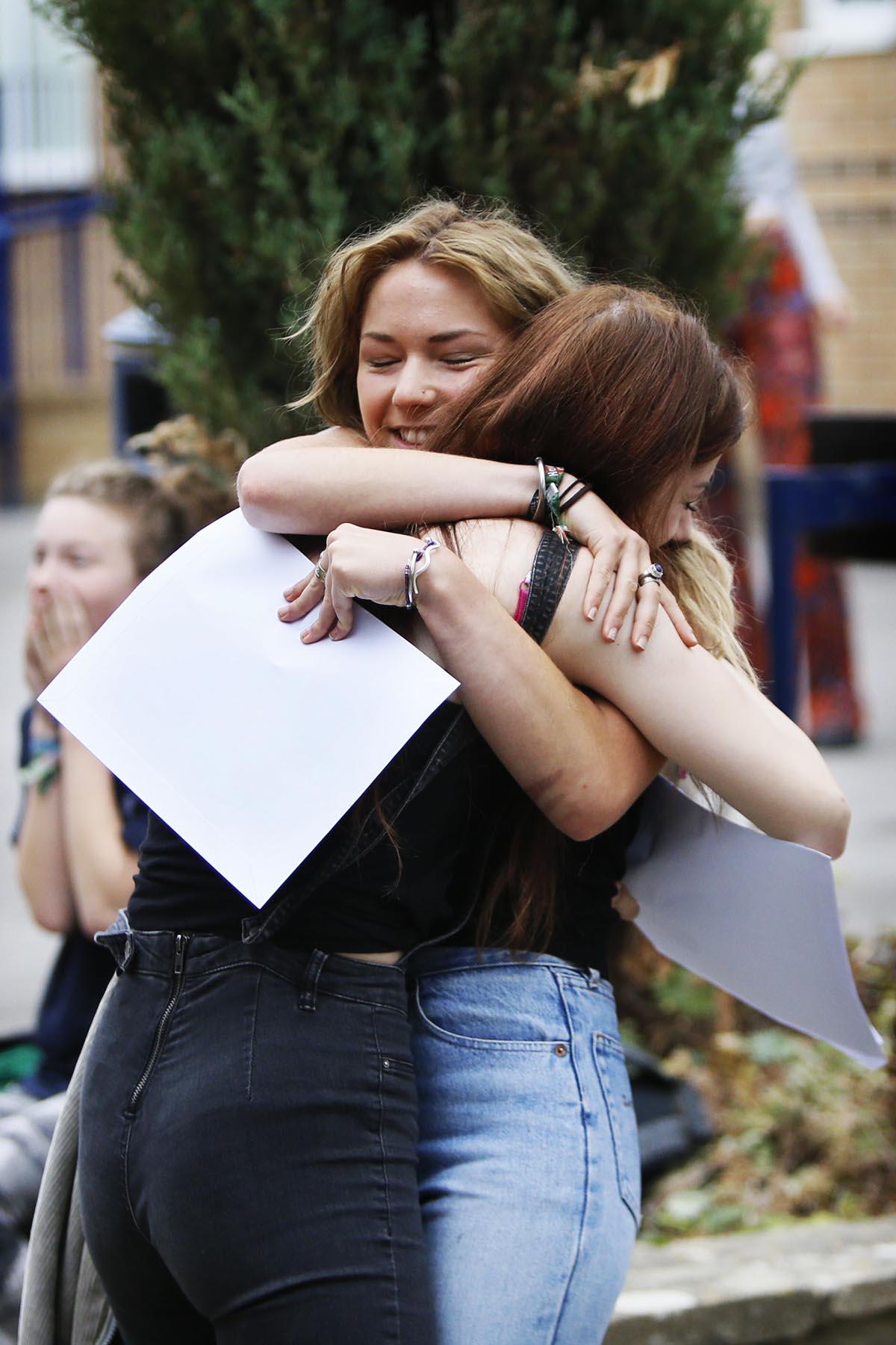 Pictures from around Oxfordshire of student receiving their A Level results