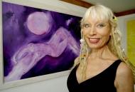 Ulla Plougmand-Turner with her DNA painting