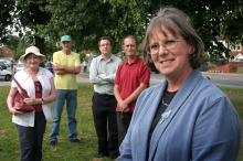 Susan Goldacre, John Green, councillor Ed Turner, Andrew Browne and Alex Tucker opposed the mast
