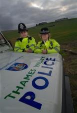 PCs Sarah Palmer and Darren James on patrol