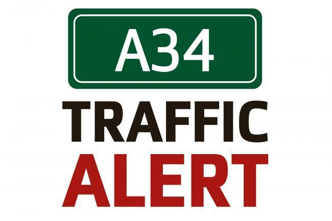 A crash caused delays on the A34