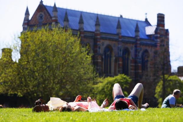 Oxford Mail: Sunbathers at University Parks. Ed Nix
