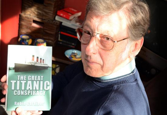 Robin Gardiner, 64, with his third book in 2012 on the 100th anniversary of the Titanic's maiden voyage