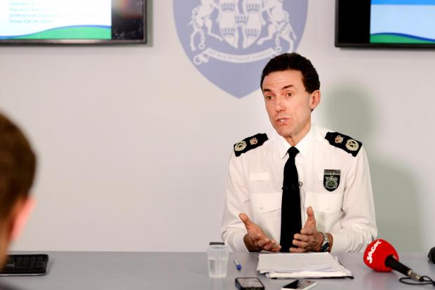 Picture:Richard Cave.Length: Lead.Booked by: Michael Race.Contact Michael Race 07557962116.Location: TVP HQ Kidlington.Caption:.CC Francis Habgood unveils the changing police landscape and how Thames Valley Police will transform to meet policing needs now
