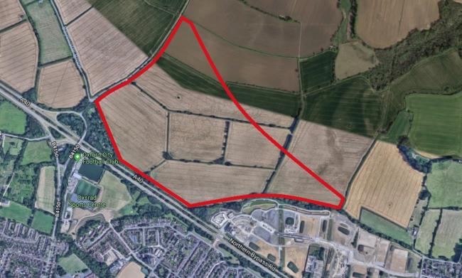 The land on Oxford Northern By-pass where Christ Chuch college hopes to build 750 homes. Picture: Google Maps