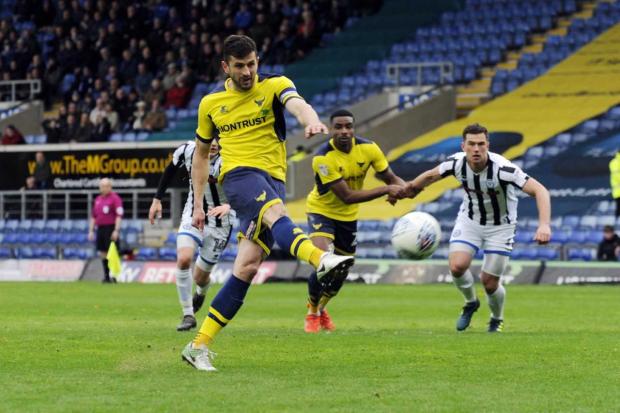 John Mousinho equalises from the penalty spot  Picture: David Fleming