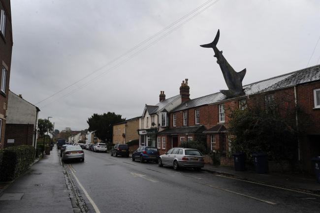 Bill Heine's 'shark house' in New High Street, Headington. Picture: Jon Lewis