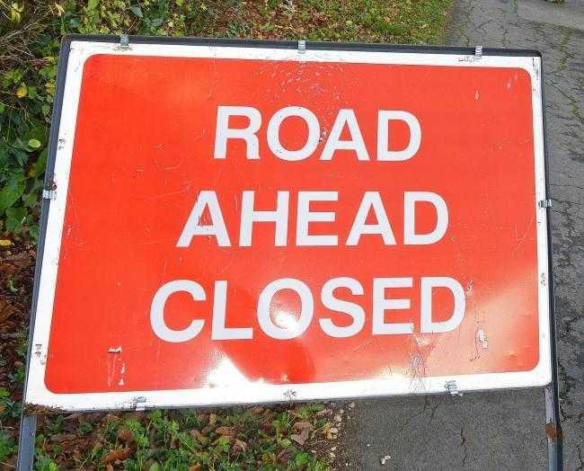 There is a road closure in Main Road, Fawler