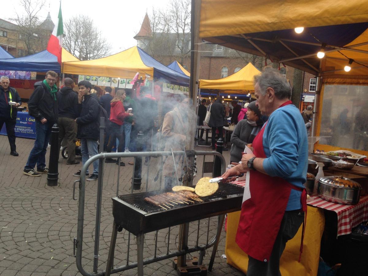 Street food at Gloucester Green in 2019 